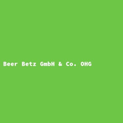 Hersteller: Beer Betz GmbH &amp; Co. OHG